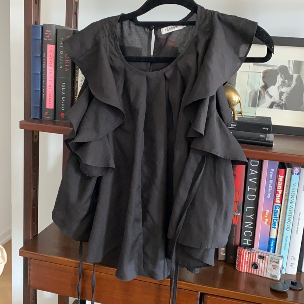 FARROW Black Ruffle Blouse - Picture 2 of 5